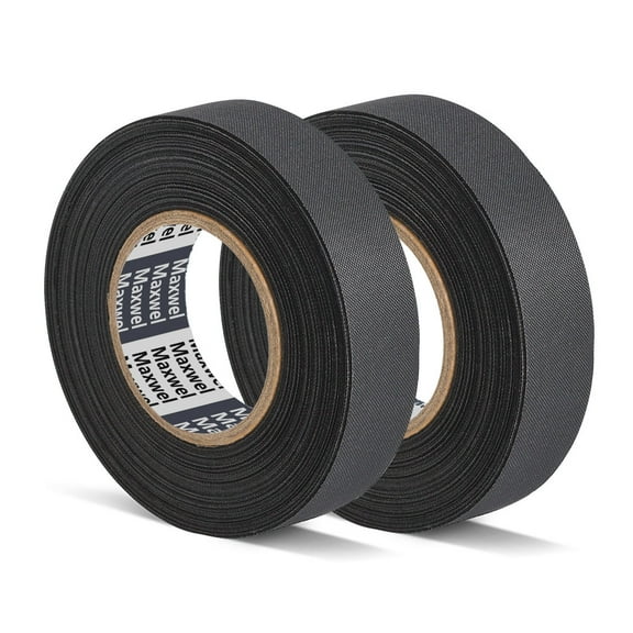 Maxwel Manufacturing Wire Harness Automotive Cloth Tape - 2 Rolls Strong Flexibility High Abrasion Resistance Adhesive Force Heavy Duty Wire Harness Tape for Automotive