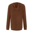 thumbnail image 6 of VOUZZA Hoodies for Women Solid Color Long Sleeve Pullover Sweatshirt with Pocket, Casual Hooded Sweater Top for Fall Winter, 6 of 8