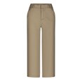 thumbnail image 4 of WQQZJJ Women's Fashion Capri Pants, Solid Color Button Zipper Casual Wide Leg Pants, Loose With Pockets Versatile Pants, 4 of 5