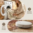 thumbnail image 5 of ODIKA 5'x7' Washable Area Rug Pink Circle Cottagecore Deep Beige Embellished Velvet Boho Retro for Small Living Room, Bedroom, Easy Care, Non-Shedding, Pet Friendly, 5 of 7