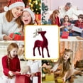 thumbnail image 4 of OEFNTAC Decorations Christmas Deer Ornament Snow Reindeer Pendant Flocking Tabletop Arrangement Holiday Decoration Wine Red 5.12x2.36x8.66in, 4 of 6