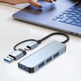 thumbnail image 4 of Convertidor USB 3.0 Hub Tipo de acoplamiento de expansión Adaptador multipuerto Extensiones portátiles delgadas Estación de datos Baoblaze adaptador de concentrador de la computadora, 4 of 8