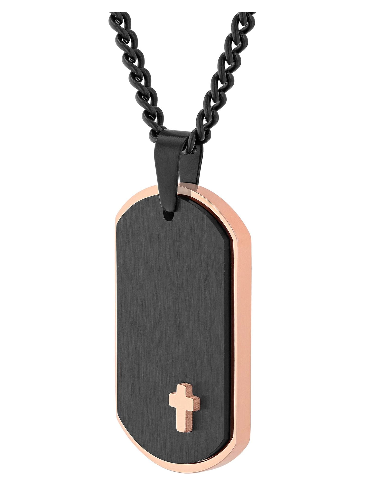 Brightness Dog Tag Pendant in Rose Gold