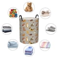 thumbnail image 3 of Lsque Cute Dog pattern Laundry Hamper Basket, Tall Woven Rope Hamper Basket for Clothes, Lightweight Storage Basket, Collapsible Waterproof-Medium, 3 of 8