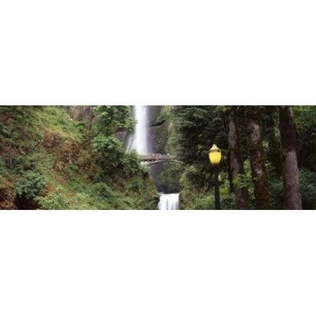 Waterfall in a forest Multnomah Falls Hood River Columbia River Gorge Multnomah County Oregon USA Canvas Art - Panoramic Images (18 x (Best Waterfalls In Oregon)