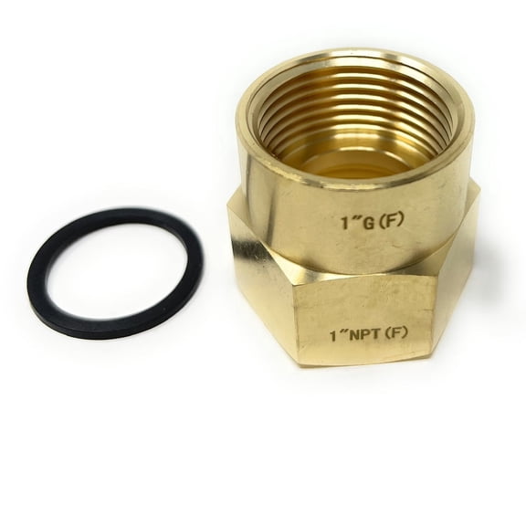 G Thread (British BSPP) Female to NPT Female Lead-Free Adapter (1" x 1")