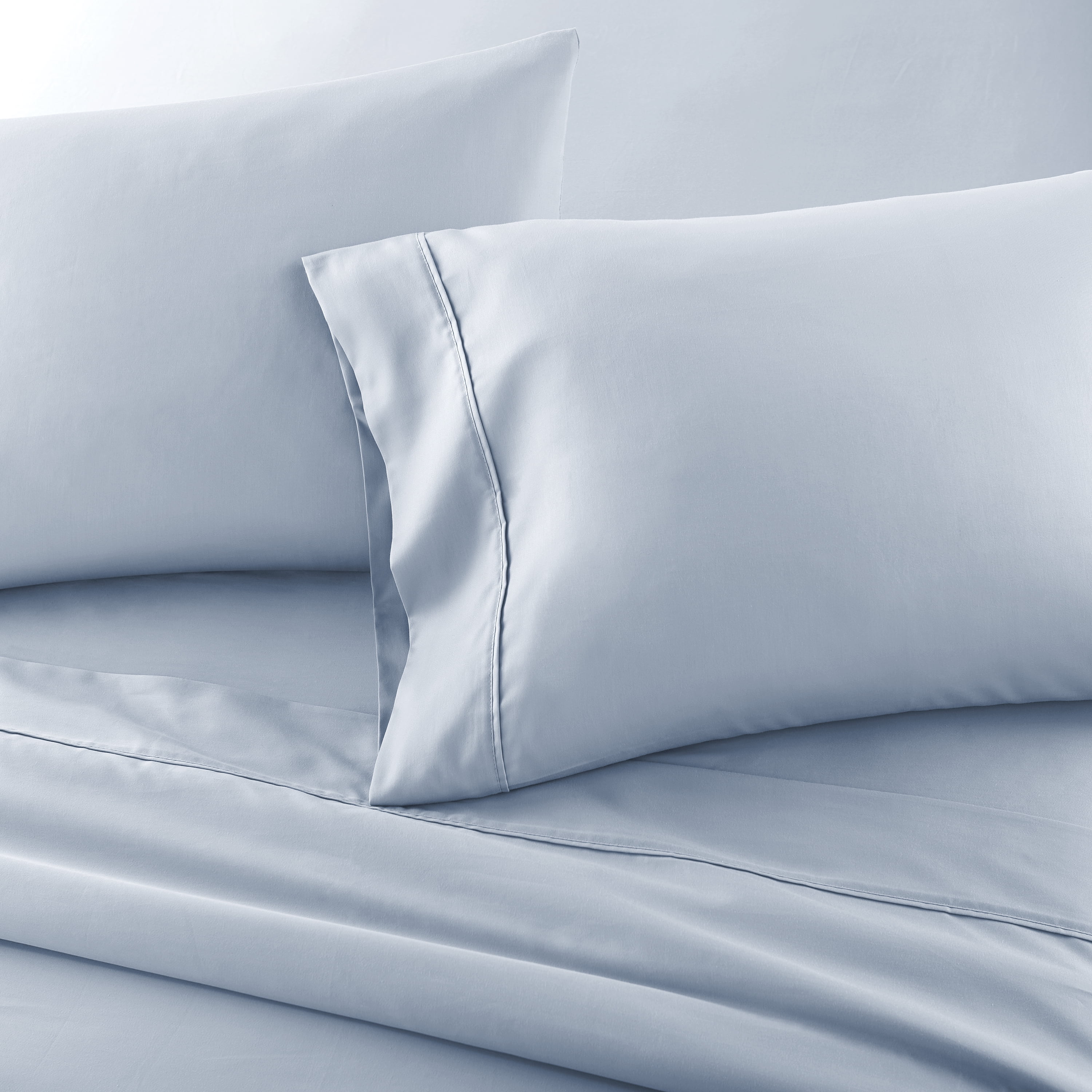 Better Homes & Gardens 2-Piece 300 Thread Count Blue Water Cotton Sateen Pillowcase Set, King
