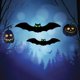 thumbnail image 3 of 10 Uds. Murciélagos colgantes de Halloween adorno de murciélagos aterradores de Halloween realista murciélagos colgantes con ojos brillantes, 3 of 5