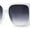 Fumée Blanche, variante sur Lunettes de Soleil Chic Rectangulaires Surdimensionnées pour Femmes Blanc Fumée
