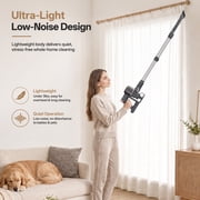 YOMA Cordless Stick Vacuum Cleaner,Lightweight Self-standing Vacuum for Home Pet Hair Carpet Hardwood Floor