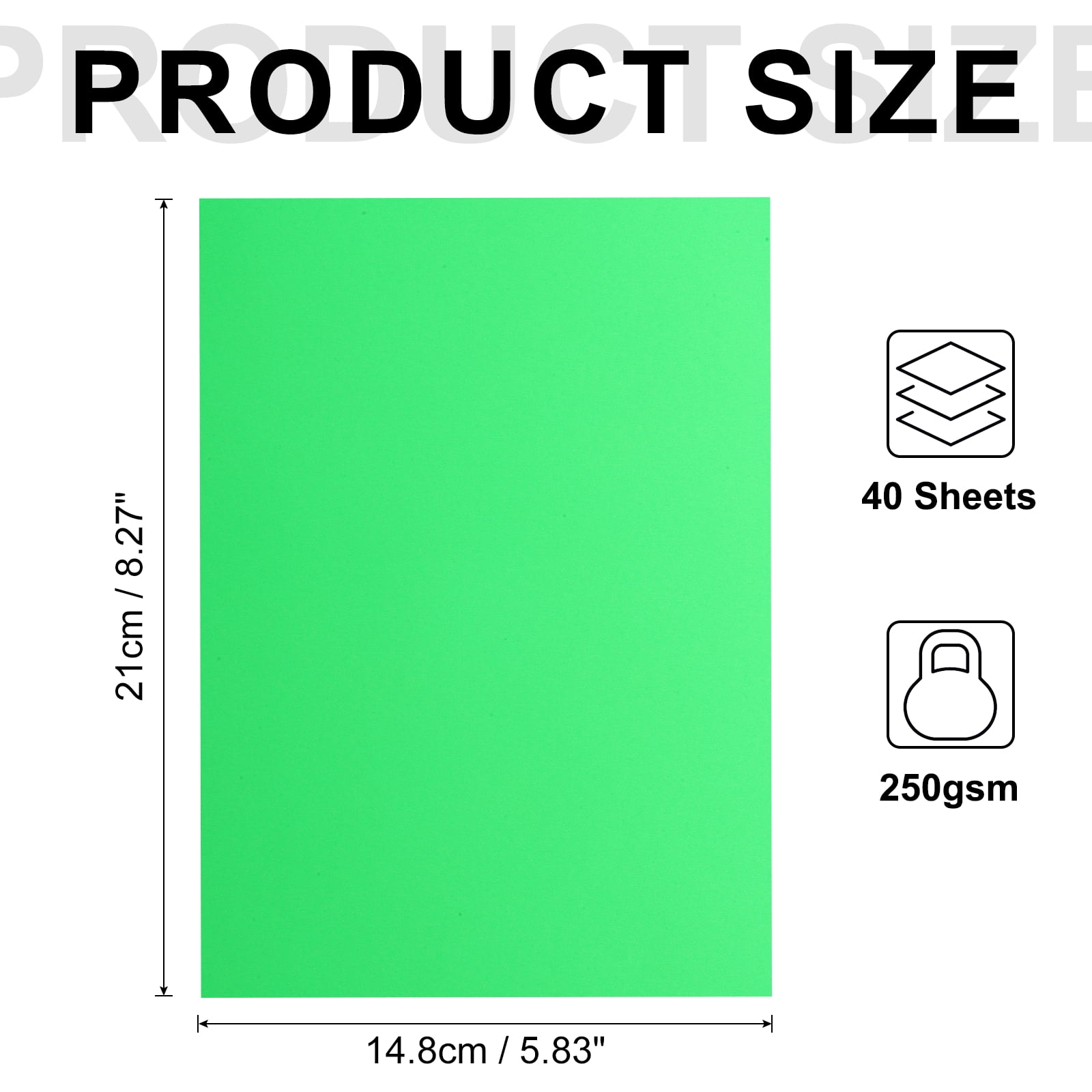 uxcell Glow in The Dark Card 40 Sheets Blank Neon Card Stock 8"x6" 250gsm Fluorescent Blacklight Paper Printable for Party Dance Floor Ghost Supplies, Green