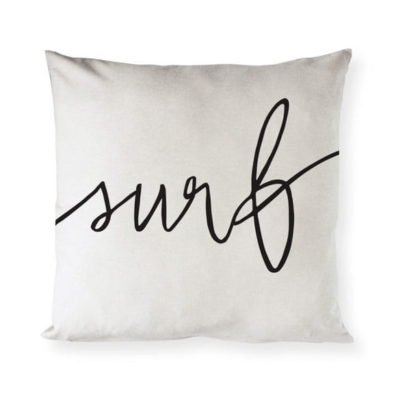 The Cotton & Canvas Co. Surf Home Decor Pillow Cover, Pillowcase, Cushion Cover and Decorative Throw Pillow