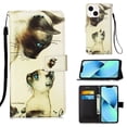 thumbnail image 1 of Case for iPhone 13 Pro, Folding Flip Leather Wallet Shockproof Protective Cover with Card Slots Kickstand Magnetic Closure Cute Girls Women Cover,Cat, 1 of 6
