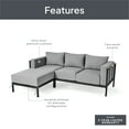 thumbnail image 4 of Better Homes & Gardens Marlow Outdoor 2pc Patio Sectional Set, Black Frame/Gray Cushion, 4 of 11