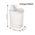 thumbnail image 2 of Airtight Food Storage Containers, Clear Pantry Organization with Measuring Lid for Kitchen Counter, 2 of 6