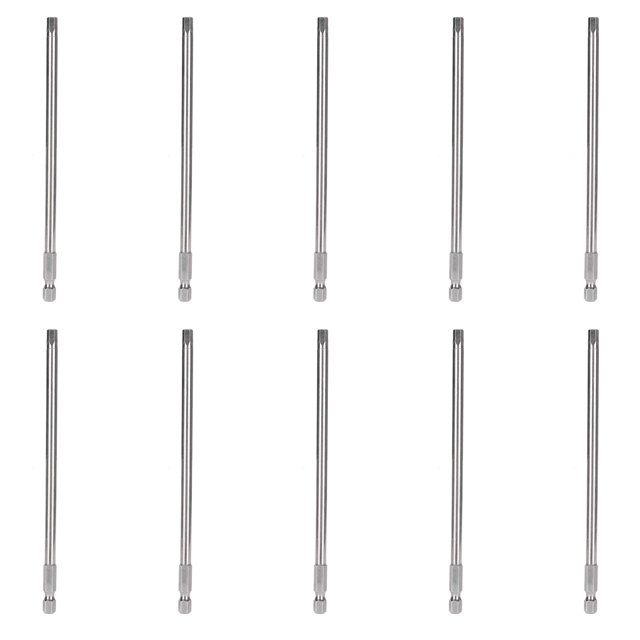 10 Uds punta de destornillador eléctrico 5mm hexagonal fuerte magnético endurecido Hardware herramienta de mano S1/4 150mm