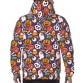 thumbnail image 7 of Picia Pumpkin And Flying Bat1 Pattern Casual Men's Hoodie - Lightweight Hooded Sweatshirt with Kangaroo Pocket, Comfortable Pullover for Everyday, Travel-X-Large, 7 of 7