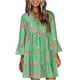 thumbnail image 1 of Vestido de mujer Vintage Casual Vestido con cuello en V Manga larga Suelto Midi Vestido Pompotops  hdfakjf7949, 1 of 1