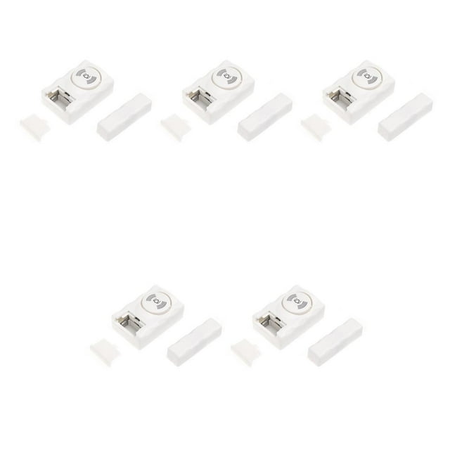 QualitChoice Wireless Window Security Alarms Apartment Hotel Door Sensor Open Close Plastic Detector Battery Operated for Protection 5Set
