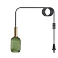 thumbnail image 1 of Boho Hanging Lamp Glass Dining Room Kitchen Island Glass Green Black Pendant Lights Ceiling Light Plug In, 1 of 4