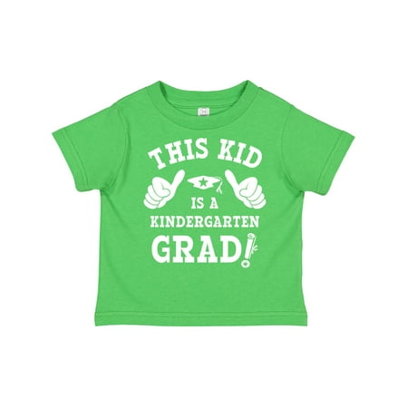 

Inktastic This Kid Kindergarten Grad WHT Gift Toddler Boy or Toddler Girl T-Shirt