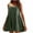 Clearance-Army Green, variant on Fartey Summer Dresses for Women Clearance Spaghetti Straps Babydoll Mini Dress Loose Casual V Neck Sleeveless Dress Solid Color Patchwork Pleated Swing Sundress Army Green S-2XL