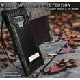 thumbnail image 6 of Case for Galaxy Note 9, Black Tri-Shield Rugged Cover [with Metal Kickstand + Wrist Strap Lanyard] for Samsung Galaxy Note 9 (SM-N960), 6 of 6