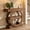 Brown, variant on Fnova 41.34" 3-Tier Round Frame Console Table, Wood Sofa Table for Entryway Hallway Living Room Foyer Decor