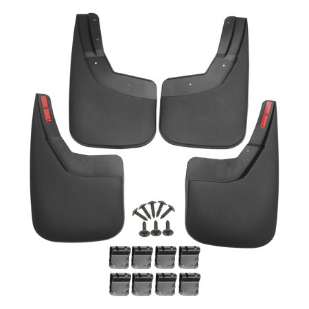 Unique Bargains 1 Set Mud Flaps Splash Guard No-Drill Wheels Protection Set with Hardware for Chevrolet Silverado 1500
