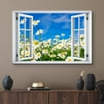 thumbnail image 2 of wall26 Canvas Print Wall Art Window View Daisy Flower Floral Botanical Sky Field Wilderness Nature Photography Realism Scenic Landscape Colorful Multicolor for Living Room, Bedroom, Office - 12", 2 of 5