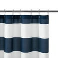 thumbnail image 5 of Mainstays Blue Cabana Striped Printed 72" x 72" Ribbed Textured Shower Curtain, Polyester, 5 of 6