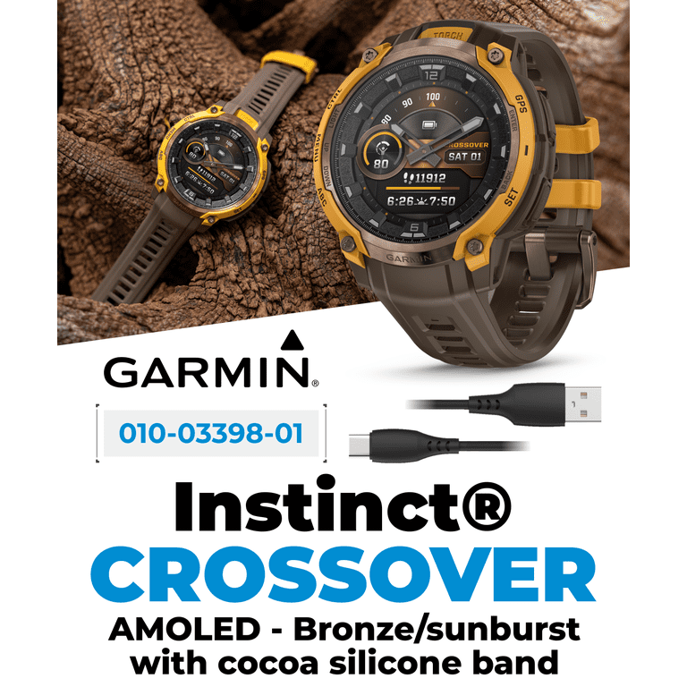 Garmin Instinct Crossover AMOLED Sapphire Rugged Hybrid GPS