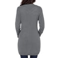 thumbnail image 3 of Asyoly Women's Cardigans Long Sleeve Jersey Coat with Pocket Knit Open Front Buttoned Cardigan Sweaters L 12-14, 3 of 6