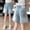 Blue, variant on Girls Shorts Youth Butterfly and Floral Denim Shorts Embroidered Blue 4-5Y