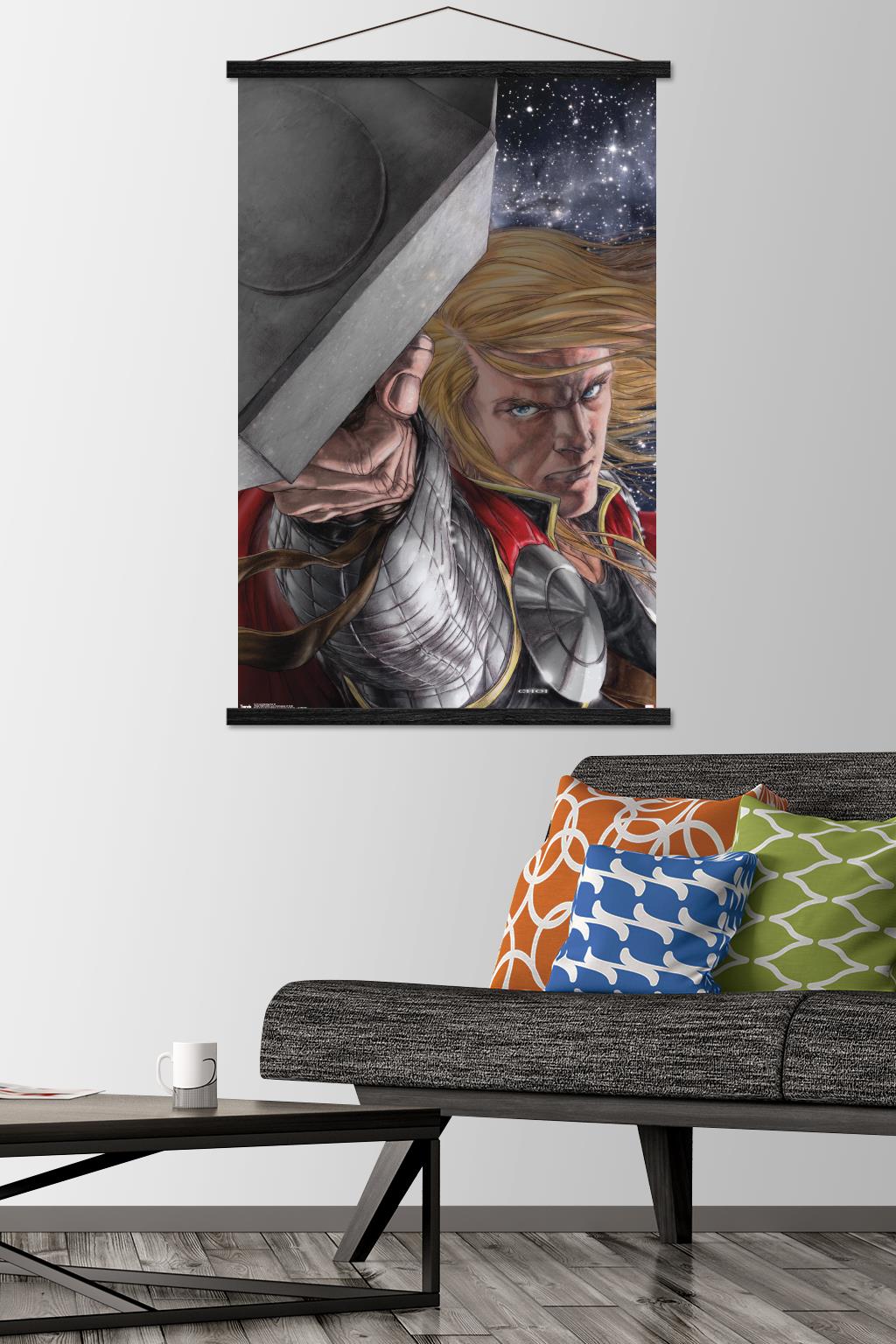 Marvel Comics - Thor - Astonishing 4 Wall Poster with Wooden Magnetic Frame, 22.375" x 34"