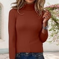 thumbnail image 4 of Sweater Vest Women High Neck Pullover Sweater Slim Fit Long Sleeve Knitted Turtleneck Top Soft Warm Casual Winter Fall Blouse, 4 of 6