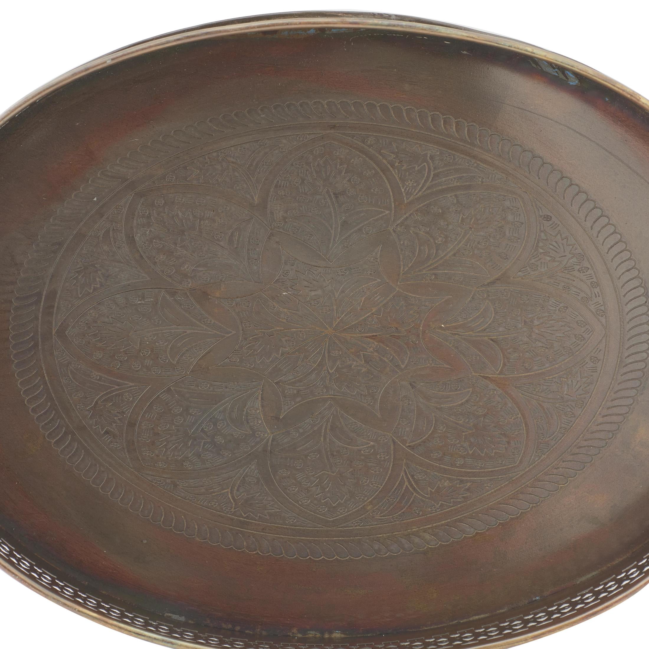 DecMode 17", 14"W Brown Metal Floral Tray, 2-Pieces