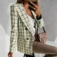 thumbnail image 6 of VEKDONE Women's Long Sleeve Button Blazer Jacket Elegant Slim Fit Work Office Outwear with Pocket Business Casual Loose Fit Blazer Coat Solid Color Lapel Jackets, 6 of 6