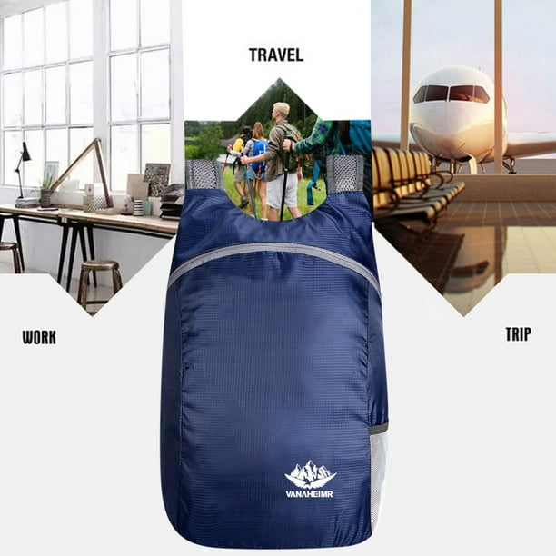 pstuiky Mochila plegable para senderismo, mochila de día para senderismo, mochila impermeable para viajes, camping y actividades al aire libre