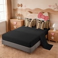 thumbnail image 3 of Erosebridal Girls Woman Leopard 7-Piece Bedding Comforter Set,Wild Animal Cheetah Print King Bedding Sets For Kids,Reversible Black, 3 of 7