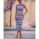 thumbnail image 5 of Vestido de verano de punto sin mangas, vestido largo de punto para mujer, vestido de punto sin mangas, vestido largo de punto sin mangas, claridad notable, 5 of 6