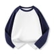 thumbnail image 1 of BYHONG Niños Bebé Niños Niñas Camisetas Cuello Alto Suave Camiseta Unisex Manga Larga Tee Tops Camisetas Niña Navy 130（US size）, 1 of 3