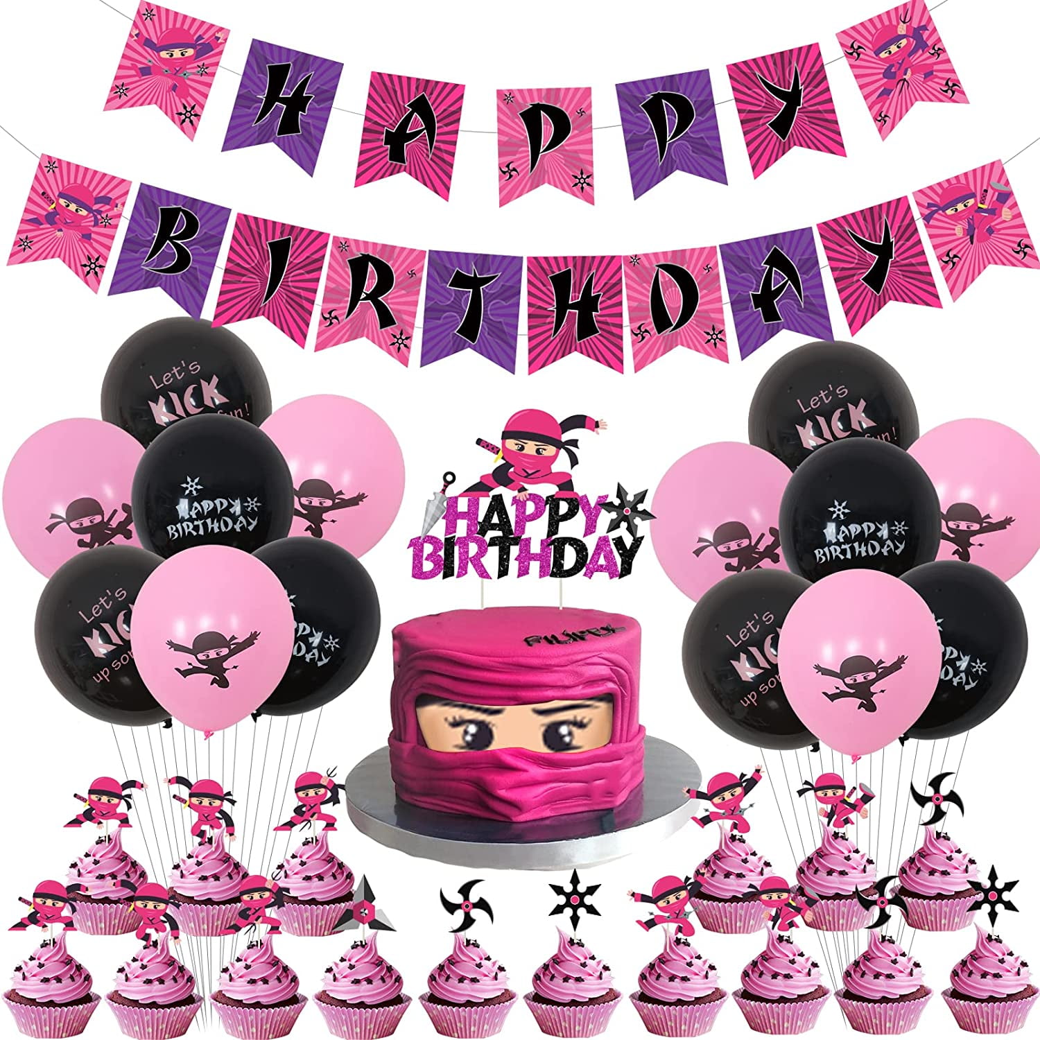 Cartoon Anime 8th Birthday Cake Topper-Ideal for a Cartoon Anime Themed  Party or a Boy or Girl's Birthday Party Decoration