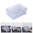 thumbnail image 2 of Compartment Storage Box Clear 471 Grids with 3 Drawers Plastic Containers for Crafts Art Supplies Nails Tips Earrings, 2 of 9