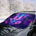 thumbnail image 2 of FORUDESIGNS Galaxy Butterfly Daisy Pattern Car Windshield Cover for Ice and Snow, Upgraded Thicken Auto Waterproof Frost Cover Automotive Windshield Protector Car Accessories for All Weather, 2 of 6