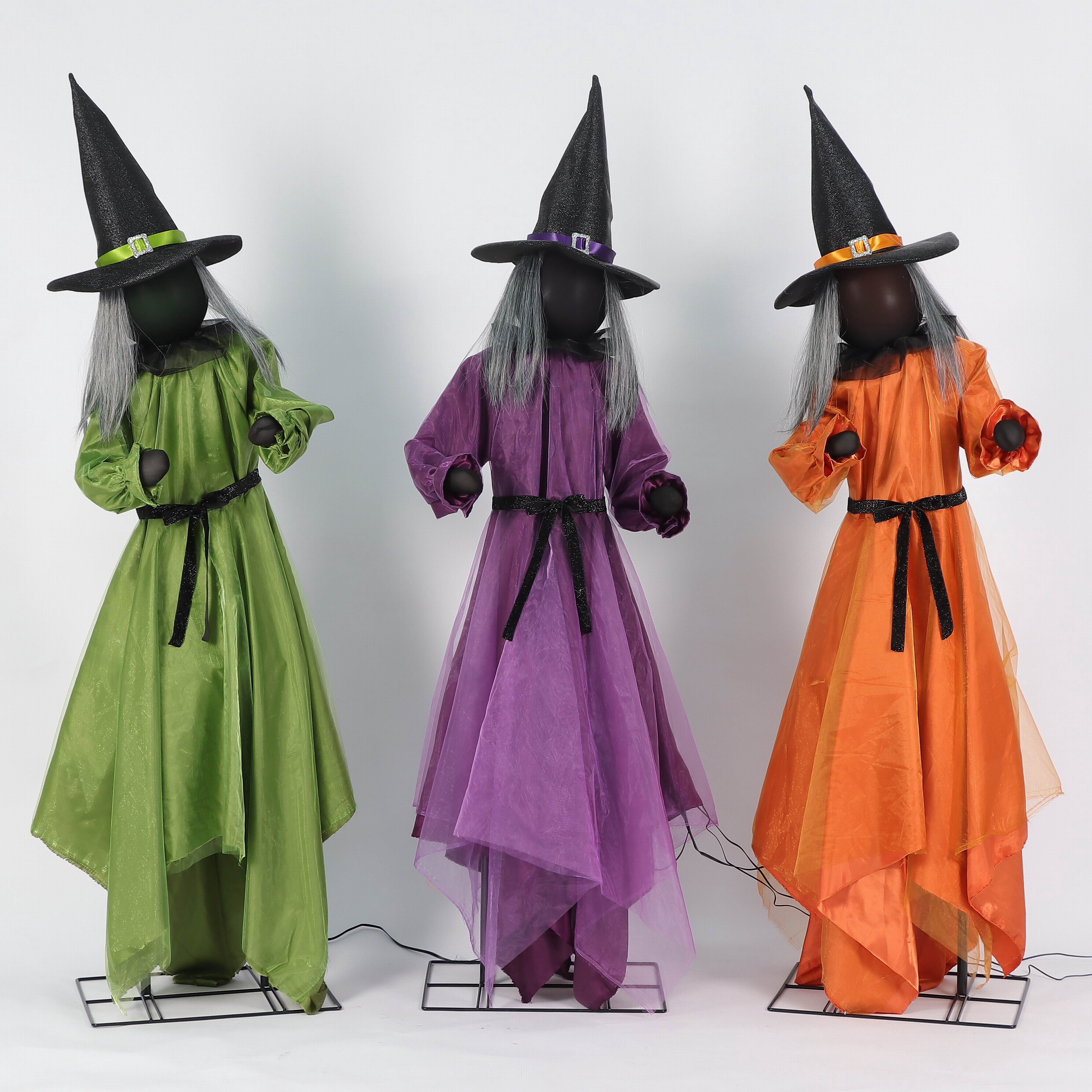 Halloween Ensemble De 3 Sorcières Animées