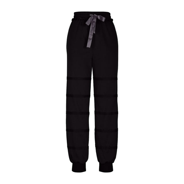 KIHOUT Womens Drawstring Sweatpants Striped Comfortable Stretch Baggy Trousers Jogger