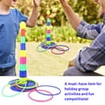 thumbnail image 4 of Juego De Lanzamiento De Anillos De Plástico Para Niños, 1 Juego De Pilares, 8 Juegos De Anillos, Juguetes Para Practicar Velocidad Y Agilidad, Juegos De Entrenamiento, 4 of 7