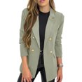 thumbnail image 1 of ORUYROP Women's Solid Color Casual Long Sleeve Lapel Button Blazer Jacket, 1 of 3