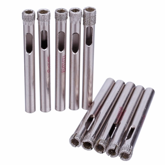 ILOVETOOL 10Pcs 6mm 1/4'' inch Diamond Hole Saw Stone Cutting Hole Cutter Drill Bits Masonry Tools for Tile Glass Granite Marble